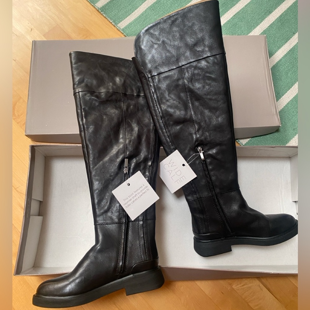 FRANCO SARTO Leather Boots Wide Calf